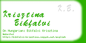 krisztina bikfalvi business card